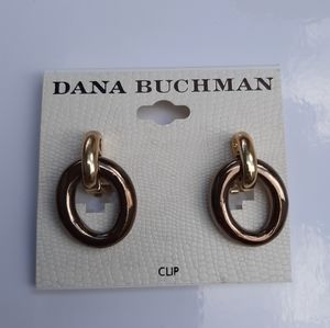 Dana Buchman Clip 2 Toned Earrings